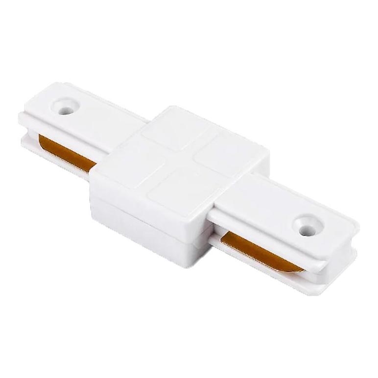 1-phase straight connector for track lighting, white