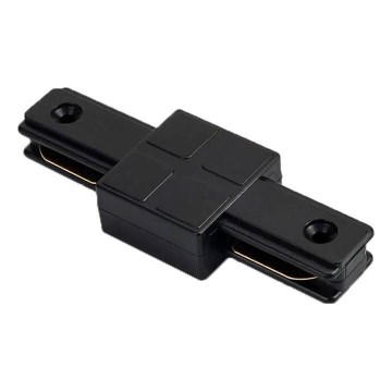 1-Phase Straight Track Lighting Connector, Black