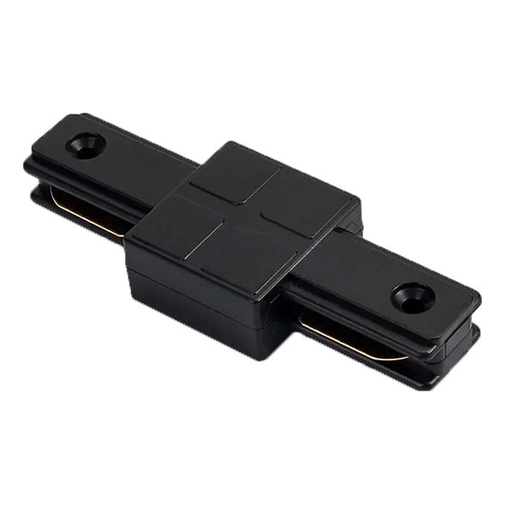 1-Phase Straight Track Lighting Connector, Black