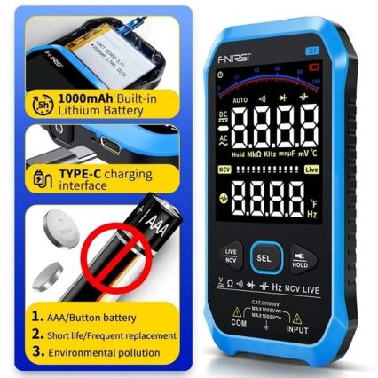 1000 mAh 5V Multimeter