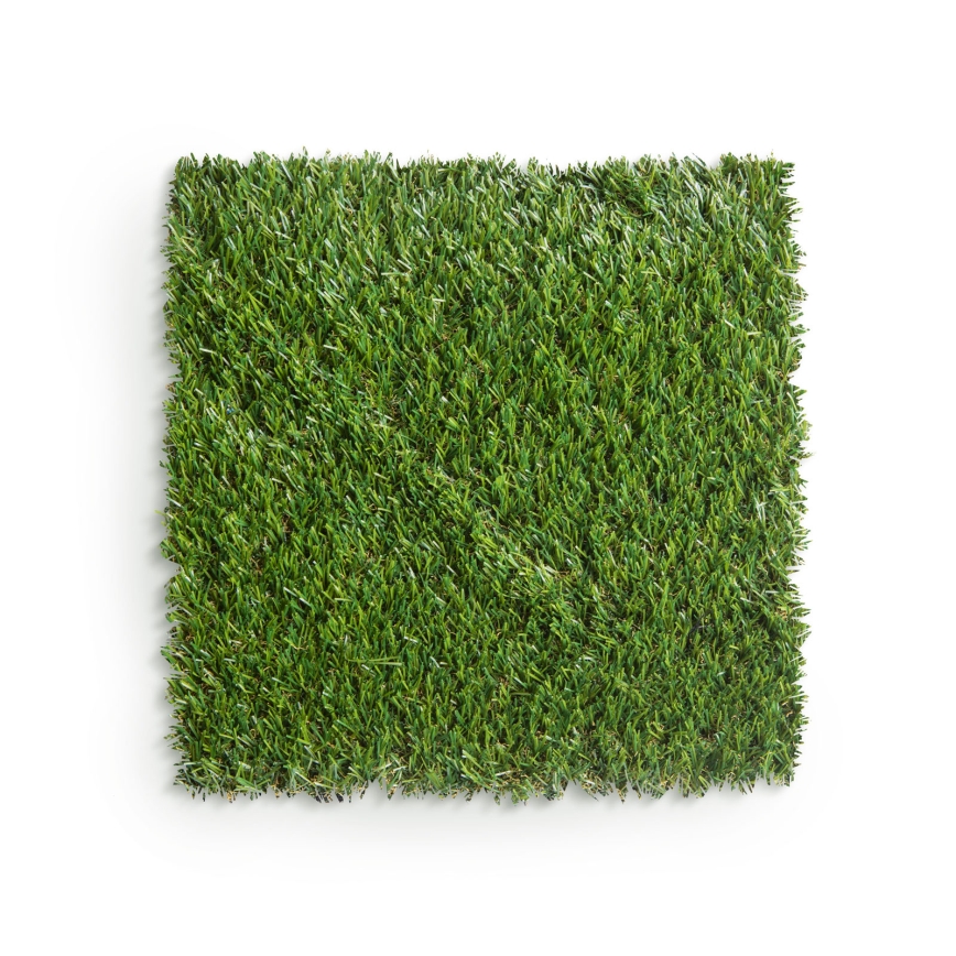 11-piece set of artificial grass tiles, 30x30 cm, 20 mm pile height, green