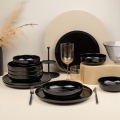 12-piece black porcelain dinner set