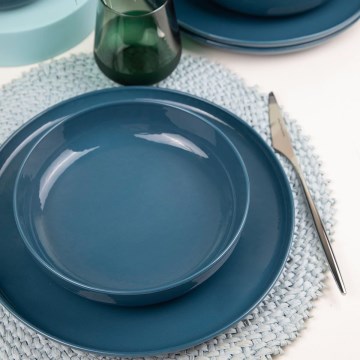 12-piece dinner set blue/porcelain
