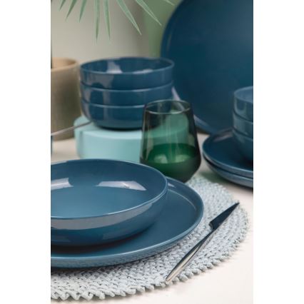 12-piece dinner set blue/porcelain