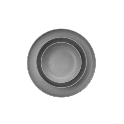 12-piece grey porcelain dinner set