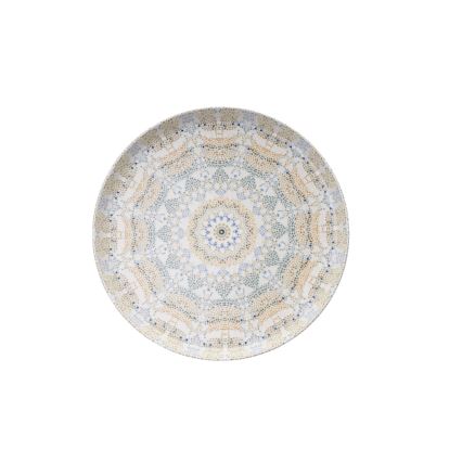 12-piece multicolored porcelain dinner set