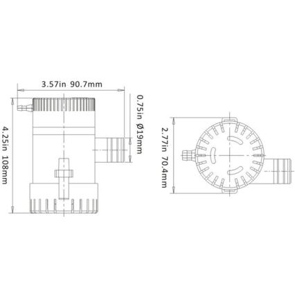 12V 47 l/min Submersible Bilge Pump for Boat