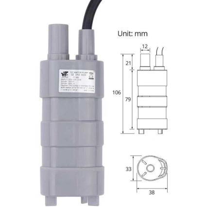 12V Submersible Pump 600 L/h