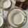 16-piece beige/porcelain dinner set