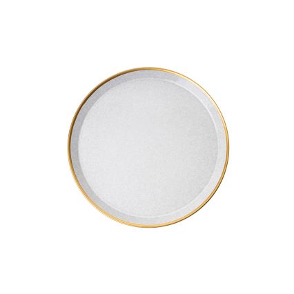 16-piece dining set grey/gold/porcelain