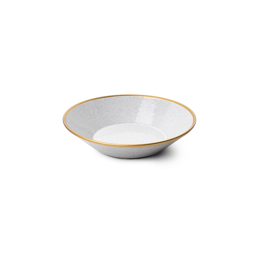 16-piece dining set grey/gold/porcelain
