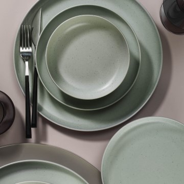 16-piece dinner set, green/porcelain