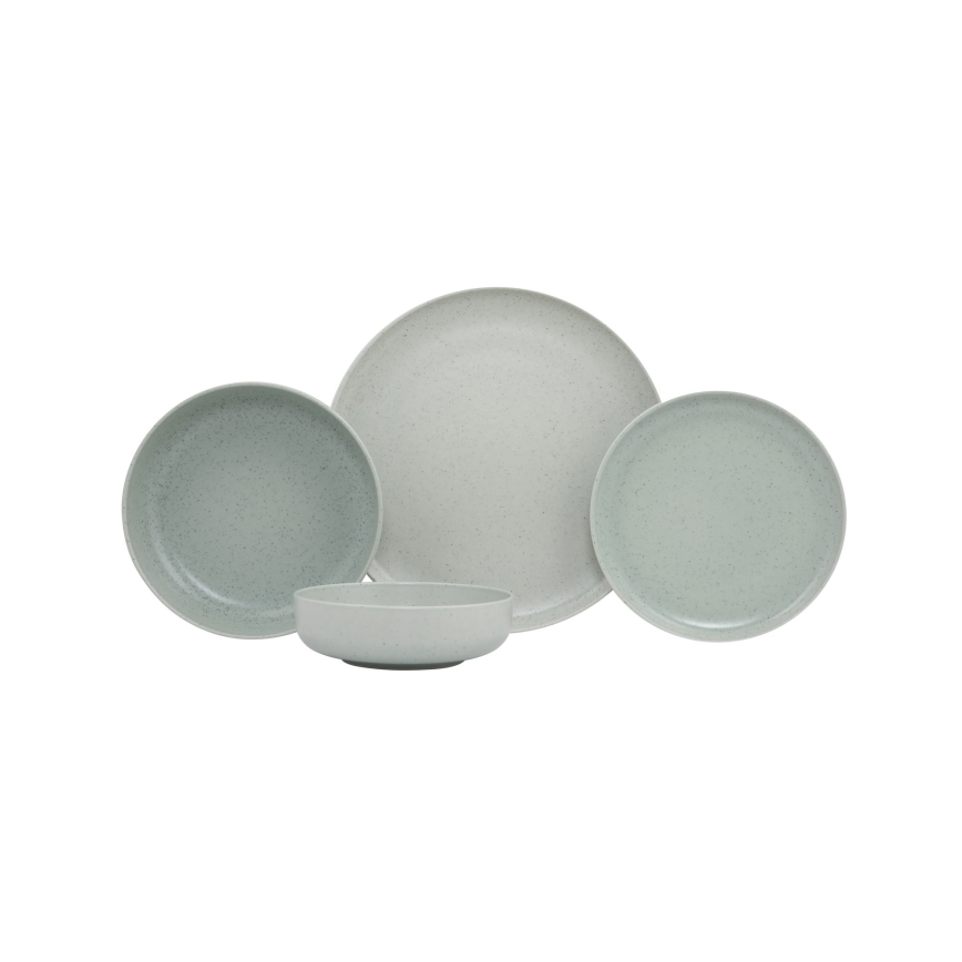 16-piece dinner set, green/porcelain