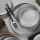 16-piece grey porcelain dinnerware set