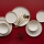16-piece porcelain dinner set, beige/gold