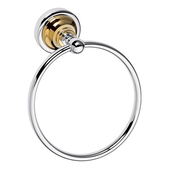 16x19 cm Towel Holder, Silver/Gold