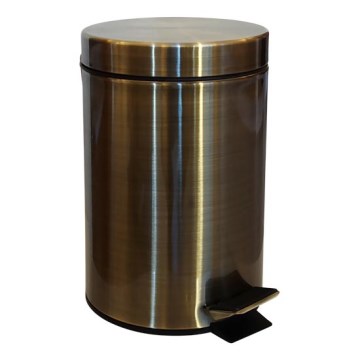 17 x 26 cm stainless steel waste bin — bronze finish
