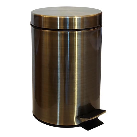 17 x 26 cm stainless steel waste bin — bronze finish