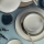 18-piece beige porcelain dinnerware set