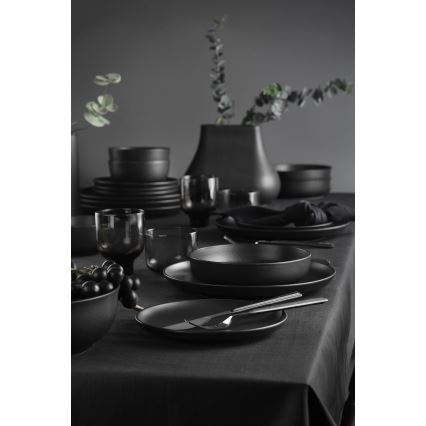 18-piece Black Porcelain Dinner Set