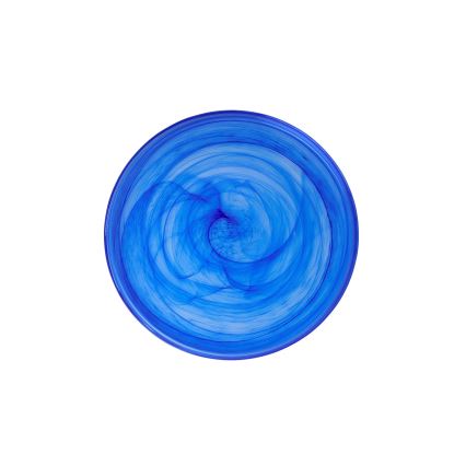 18-piece blue glass dining set