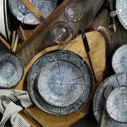 18-piece Blue/Porcelain Dinner Set