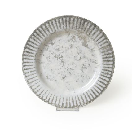 18-piece ceramic dinnerware set in gray