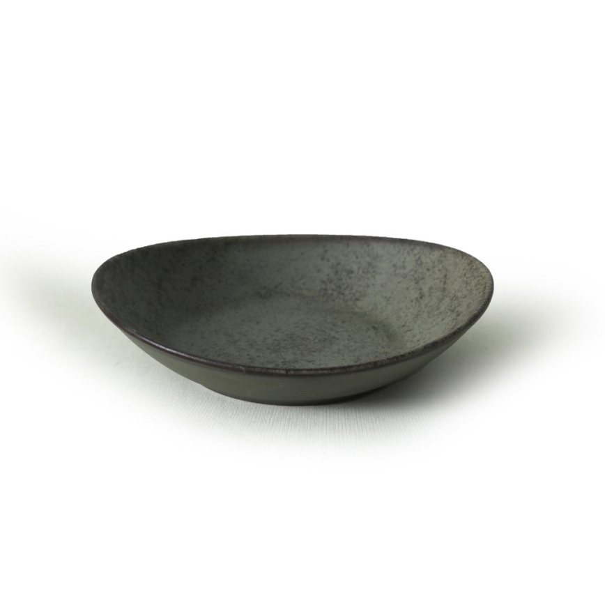 18-piece dinner set anthracite/green/stoneware