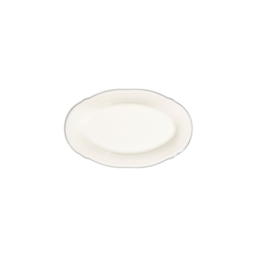 18-piece dinner set cream/silver/porcelain
