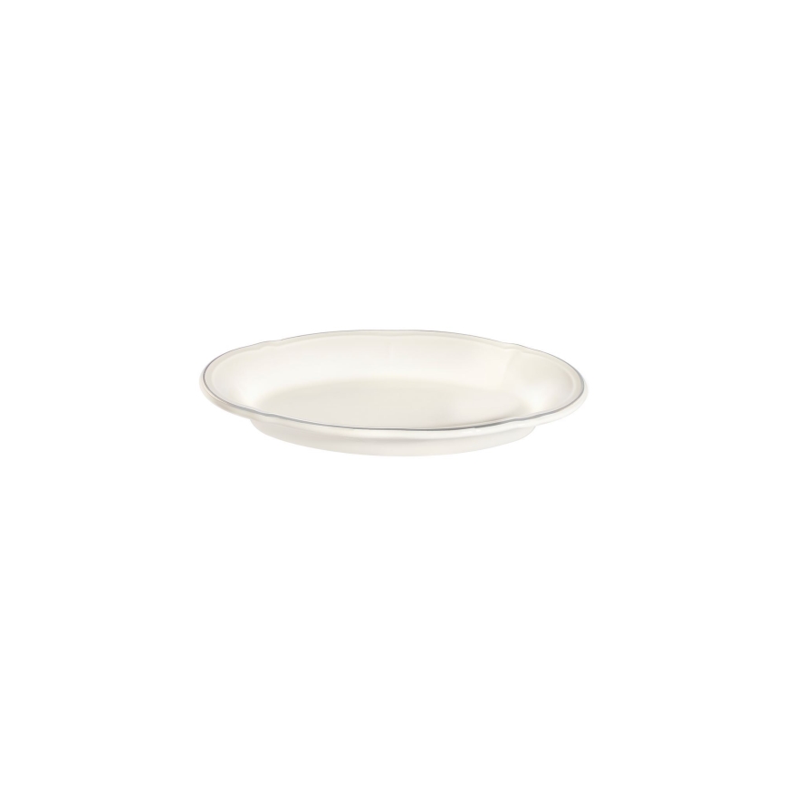 18-piece dinner set cream/silver/porcelain