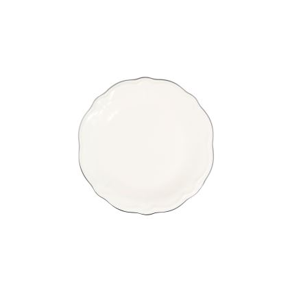 18-piece dinner set cream/silver/porcelain