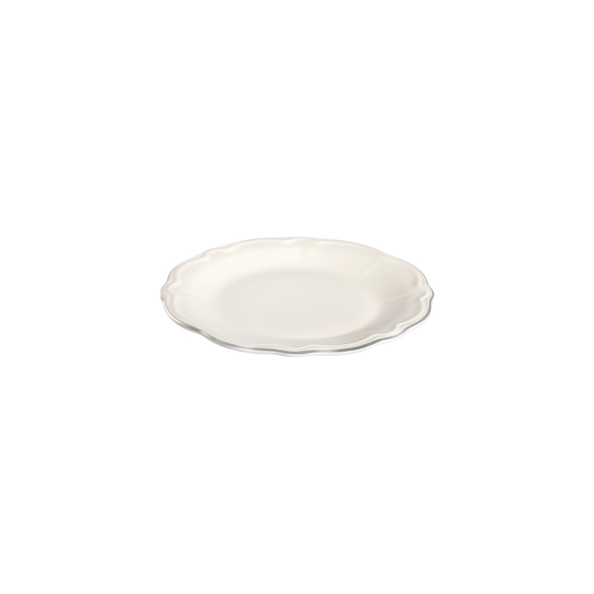 18-piece dinner set cream/silver/porcelain