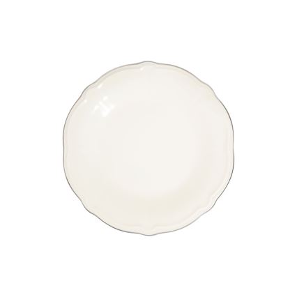 18-piece dinner set cream/silver/porcelain