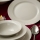 18-piece dinnerware set, white porcelain