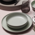 18-piece green porcelain dinner set