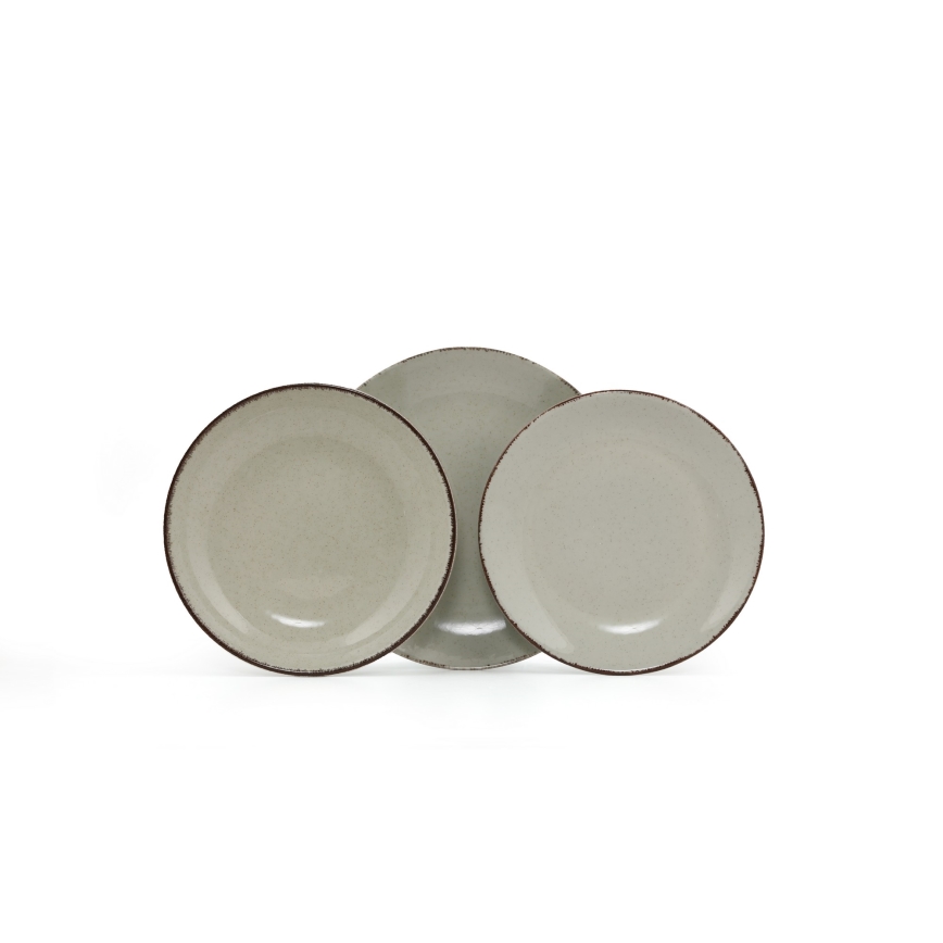 18-piece green porcelain dinner set