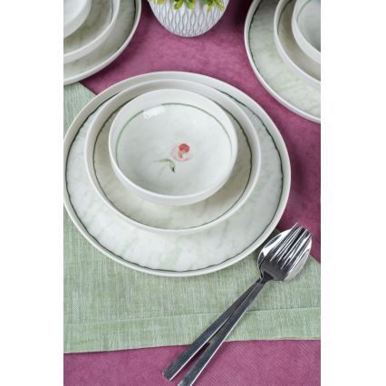 18-piece green porcelain dinner set