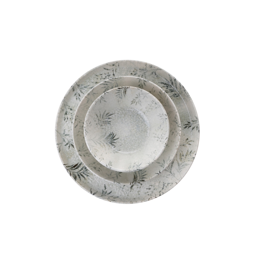 18-piece grey porcelain dinner set