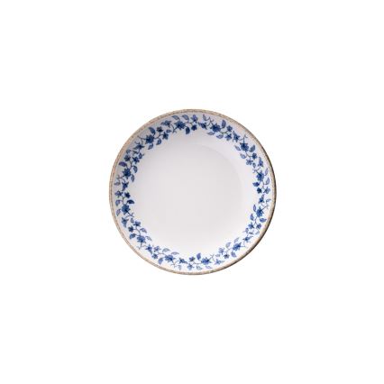 18-piece porcelain dinner set, white/blue