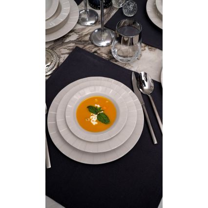 18-piece porcelain dinnerware set, white