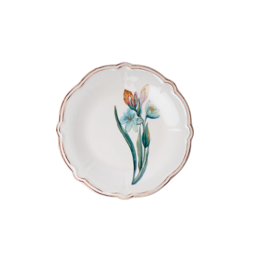 18-piece vibrant multicolored porcelain dinner set