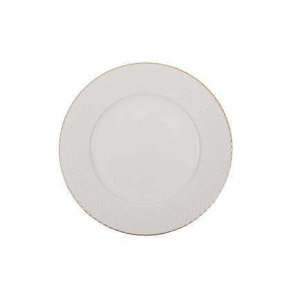 18-piece White and Gold Porcelain Dinner Set