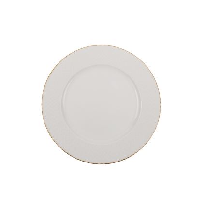 18-piece White and Gold Porcelain Dinner Set