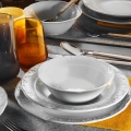 18-piece White Porcelain Dinner Set