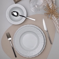 18-piece White Porcelain Dinner Set