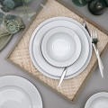 18-piece White Porcelain Dinner Set