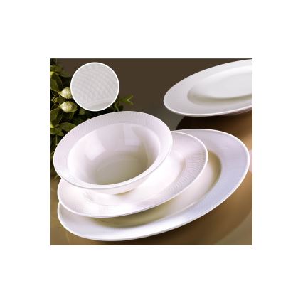 18-piece White Porcelain Dinner Set