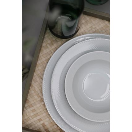 18-piece White Porcelain Dinner Set