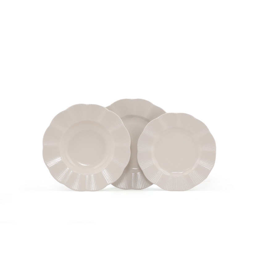 18-piece White Porcelain Dinner Set