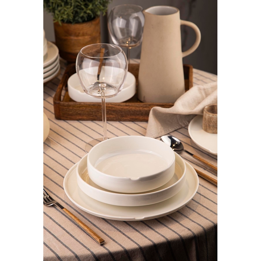18-piece white porcelain dinner set